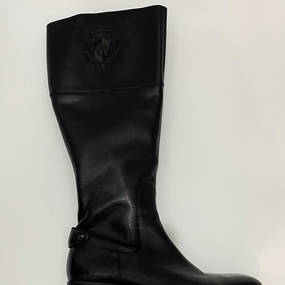 Etienne Aigner Black Leather Ryder Boots EUC - Picture 5 of 15